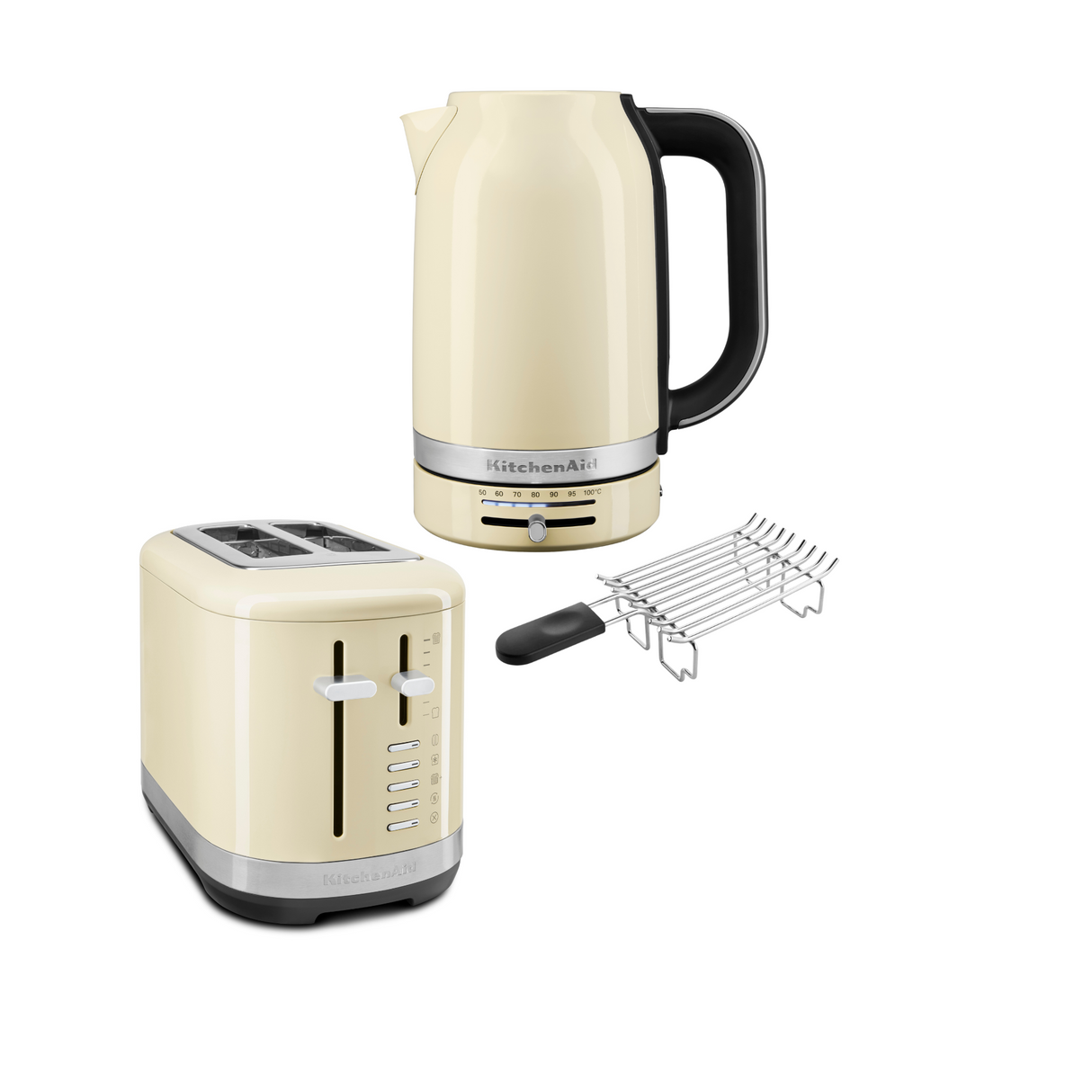 KitchenAid Frühstückspaket inkl. Wasserkocher 5KEK1701, Toaster 5KMT2109 + Brötchenaufsatz