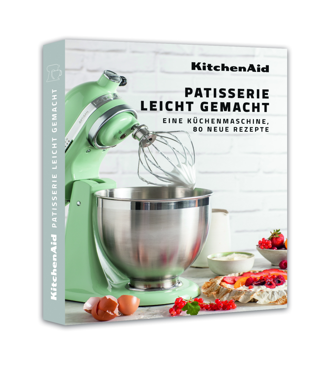KitchenAid 4,8 L 5KSM175 Artisan Küchenmaschine Pastrylover mit Kunststofffleischwolf+Spritzgebäckvorsatz und Patisserie Buch