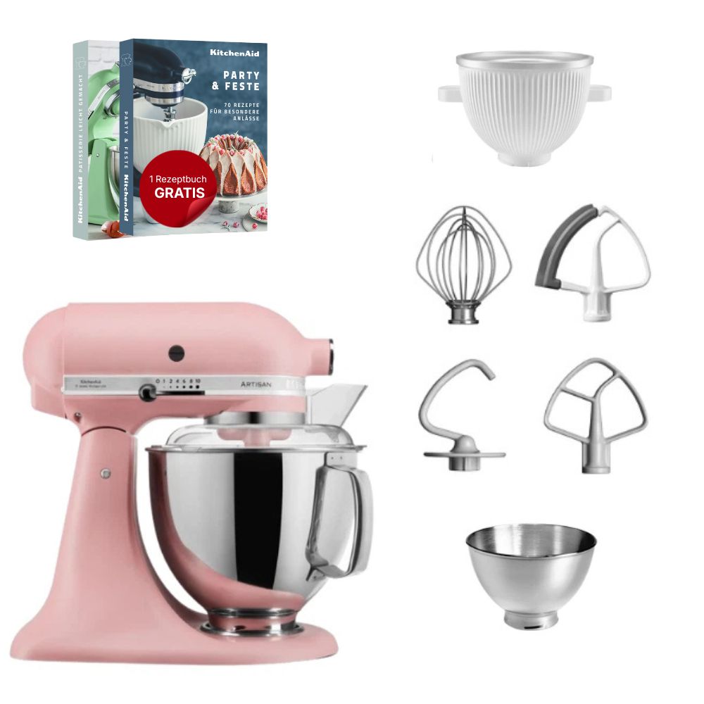 KitchenAid 4,8 L 5KSM175 Artisan Küchenmaschine Icelover mit Eiszubereiter