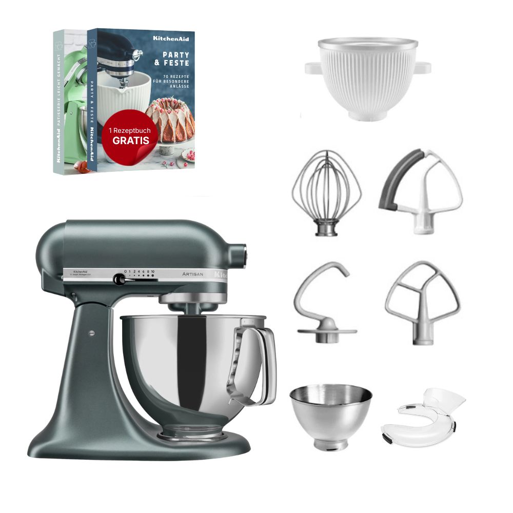 KitchenAid 4,8 L 5KSM175 Artisan Küchenmaschine Icelover mit Eiszubereiter