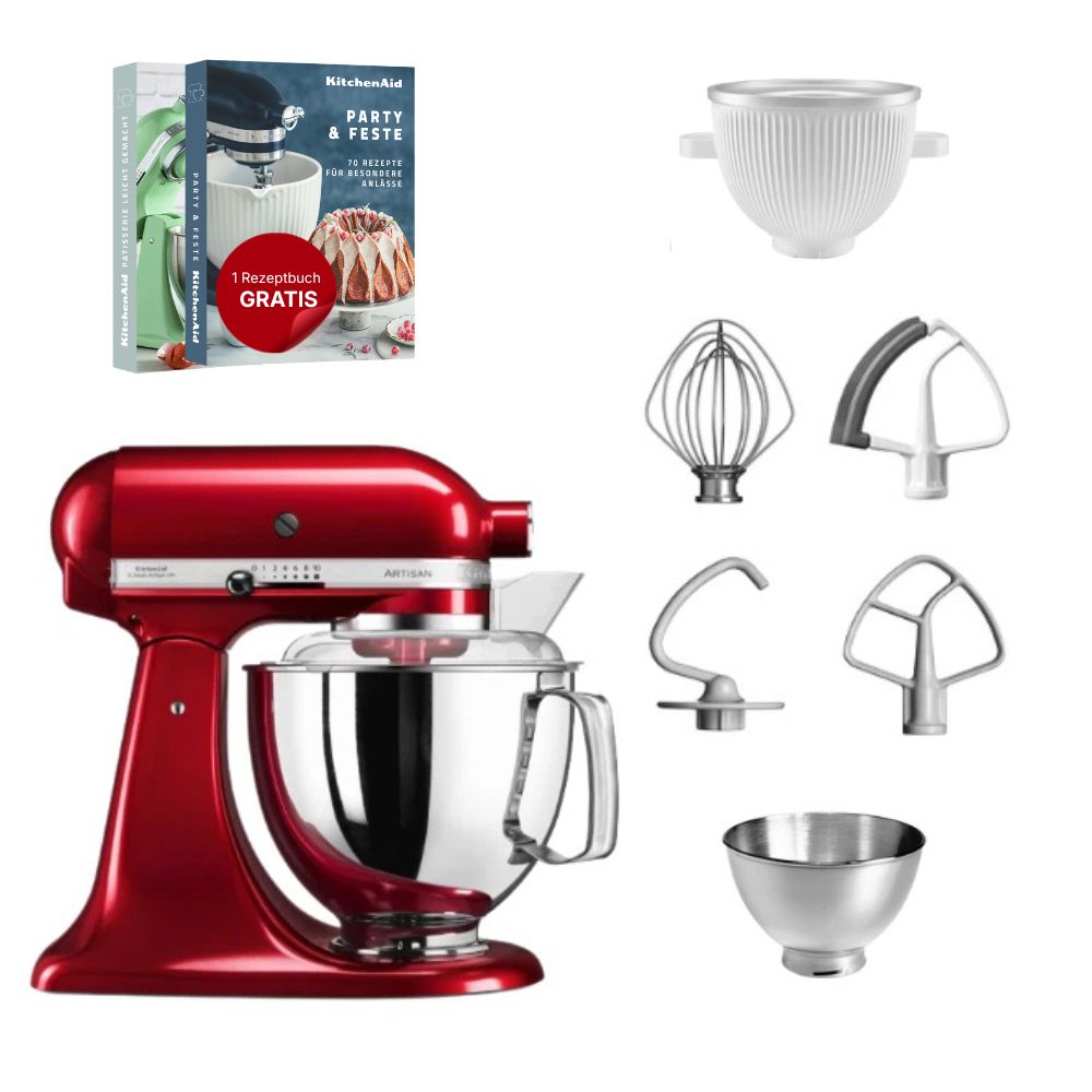 KitchenAid 4,8 L 5KSM175 Artisan Küchenmaschine Icelover mit Eiszubereiter