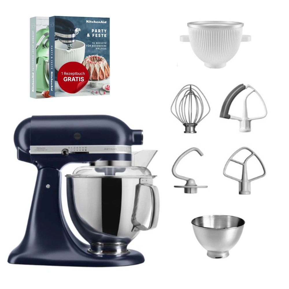 KitchenAid 4,8 L 5KSM175 Artisan Küchenmaschine Icelover mit Eiszubereiter