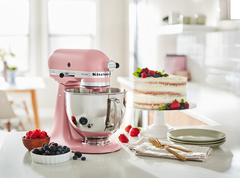 KitchenAid 4,8 L 5KSM175 Artisan Küchenmaschine Pastrylover mit Kunststofffleischwolf+Spritzgebäckvorsatz und Patisserie Buch