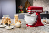 KitchenAid 4,8 L 5KSM175 Artisan Küchenmaschine Allrounderset mit Gemüseschneider+Fleischwolf+Spritzgebäckvorsatz