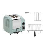 Dualit Toaster Paket 2, 2er Toaster mit Sandwichzange und Brötchenaufsatz