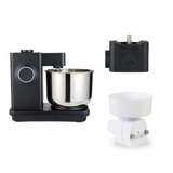 Wilfa Küchenmaschine Probaker Timer KM2BS-T70 schwarz + Tool Adapter + Messerschmidt Flockervorsatz