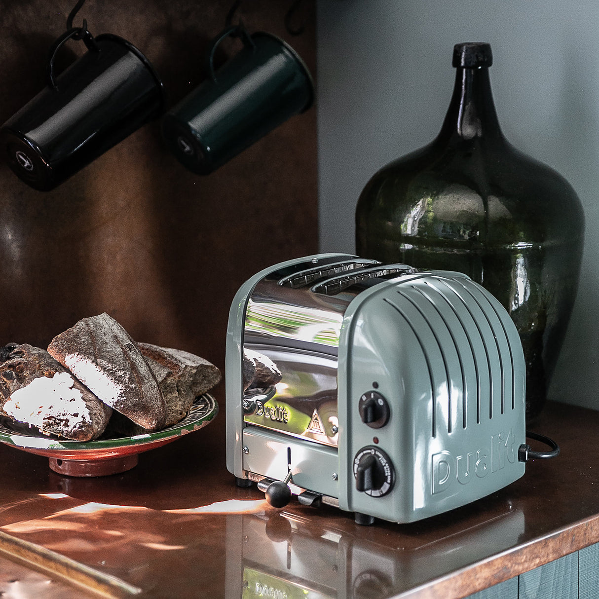 Dualit Toaster Paket 2, 2er Toaster mit Sandwichzange und Brötchenaufsatz