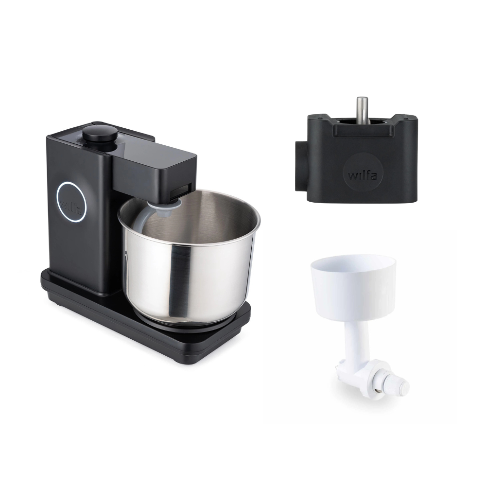 Wilfa Küchenmaschine Probaker KM1B-70 schwarz + Tool Adapter + Messerschmidt Mahlvorsatz