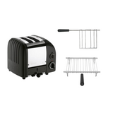 Dualit Toaster Paket 2, 2er Toaster mit Sandwichzange und Brötchenaufsatz