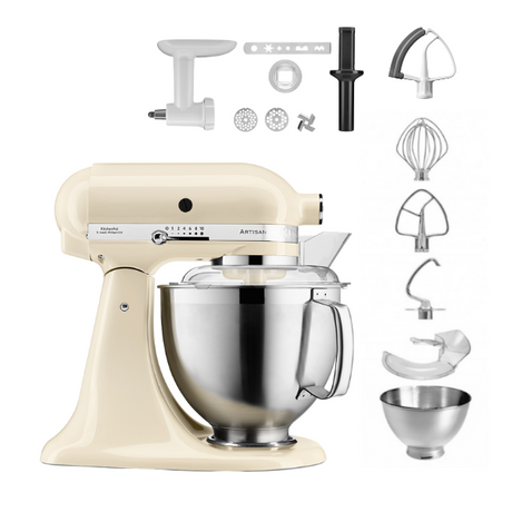 KitchenAid 4,8 L 5KSM185 Artisan Küchenmaschine Cookielover Artisan Fleischwolf+Spritzgebäck+Flexirührer