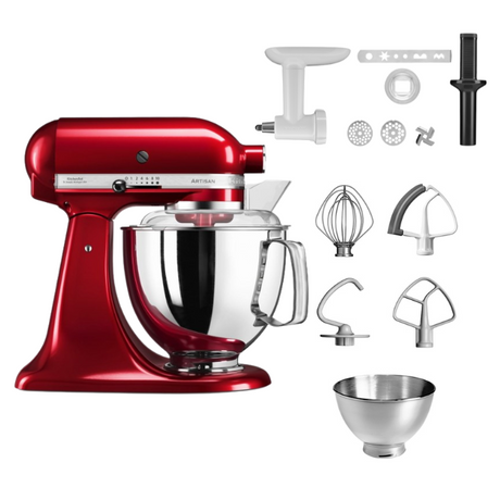KitchenAid 4,8 L 5KSM175 Artisan Küchenmaschine Cookielover mit Fleischwolf+Spritzgebäckvorsatz