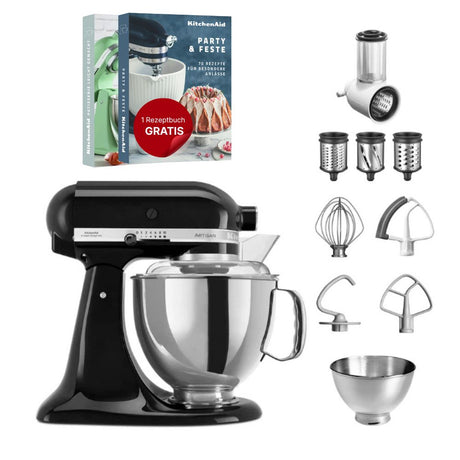 KitchenAid 4,8 L 5KSM175 Artisan Küchenmaschine Beginnerset mit Gemüseschneider