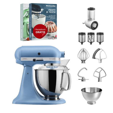 KitchenAid 4,8 L 5KSM175 Artisan Küchenmaschine Beginnerset mit Gemüseschneider