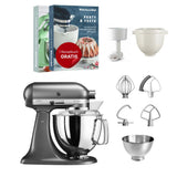KitchenAid 4,8 L 5KSM175 Artisan Küchenmaschine Breadlover mit Messerschmidt Getreidemühlenvorsatz + Brotbackschüssel