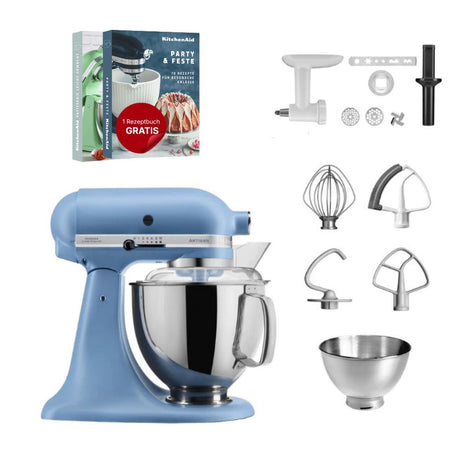 KitchenAid 4,8 L 5KSM175 Artisan Küchenmaschine Cookielover mit Fleischwolf+Spritzgebäckvorsatz