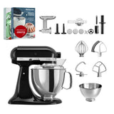 KitchenAid 4,8 L 5KSM175 Artisan Küchenmaschine Meatlover mit Ganzmetall- Fleischwolf und Spritzgebäckvorsatz