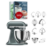 KitchenAid 4,8 L 5KSM175 Artisan Küchenmaschine Steellover mit Edelstahl-Werkzeugen