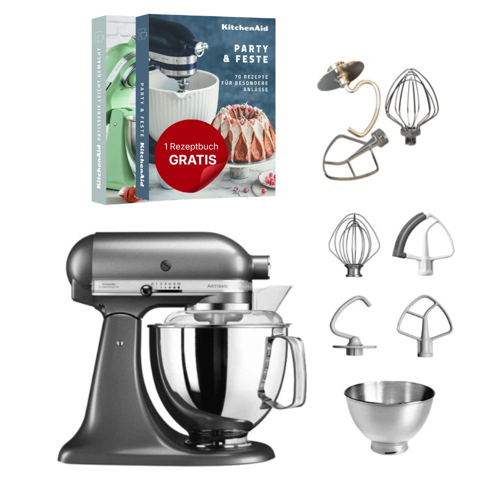 KitchenAid 4,8 L 5KSM175 Artisan Küchenmaschine Tschimmlover mit Tschimmhook Rührelementen