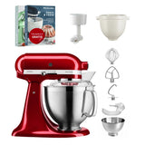 KitchenAid 4,8 L 5KSM185 Artisan Küchenmaschine Breadlover Messerschmidt Getreidemühlenvorsatz, Brotbackschüssel