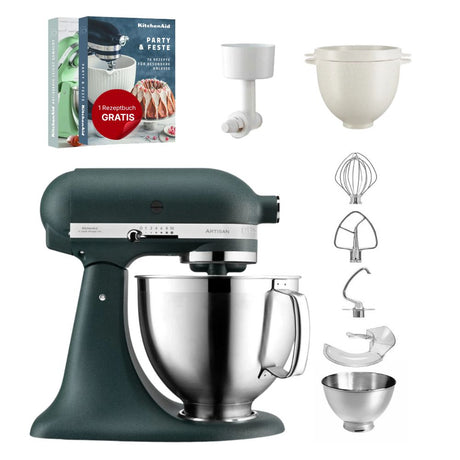 KitchenAid 4,8 L 5KSM185 Artisan Küchenmaschine Breadlover Messerschmidt Getreidemühlenvorsatz, Brotbackschüssel