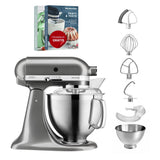 KitchenAid 4,8 L 5KSM185 Artisan Küchenmaschine Flexiset Artisan + Flexirührer