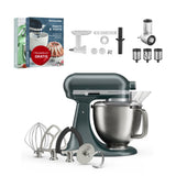 KitchenAid 4,7 L 5KSM50 Artisan Plus Küchenmaschine Allrounderset mit Gemüseschneider + Fleischwolf + Spritzgebäckvorsatz