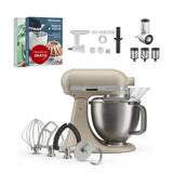 KitchenAid 4,7 L 5KSM50 Artisan Plus Küchenmaschine Allrounderset mit Gemüseschneider + Fleischwolf + Spritzgebäckvorsatz
