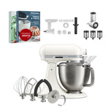 KitchenAid 4,7 L 5KSM50 Artisan Plus Küchenmaschine Allrounderset mit Gemüseschneider + Fleischwolf + Spritzgebäckvorsatz