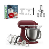 KitchenAid 4,7 L 5KSM50 Artisan Plus Küchenmaschine Allrounderset mit Gemüseschneider + Fleischwolf + Spritzgebäckvorsatz