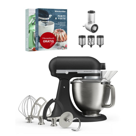 KitchenAid 4,7 L 5KSM50 Artisan Plus Küchenmaschine Beginnerset mit Gemüseschneider