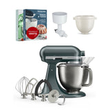 KitchenAid 4,7 L 5KSM50 Artisan Plus Küchenmaschine Breadlover mit Messerschmidt Getreidemühlenvorsatz + Brotbackschüssel