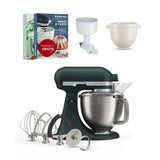 KitchenAid 4,7 L 5KSM50 Artisan Plus Küchenmaschine Breadlover mit Messerschmidt Getreidemühlenvorsatz + Brotbackschüssel