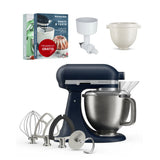 KitchenAid 4,7 L 5KSM50 Artisan Plus Küchenmaschine Breadlover mit Messerschmidt Getreidemühlenvorsatz + Brotbackschüssel