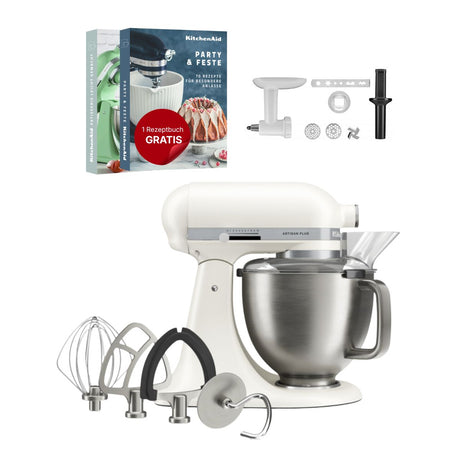 KitchenAid 4,7 L 5KSM50 Artisan Plus Küchenmaschine Cookielover mit Fleischwolf + Spritzgebäckvorsatz