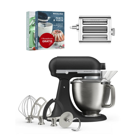 KitchenAid 4,7 L 5KSM50 Artisan Plus Küchenmaschine Pastalover mit 3-in-1 Nudelvorsatz
