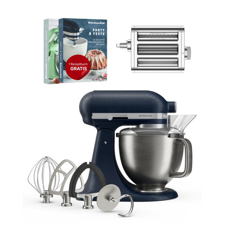 KitchenAid 4,7 L 5KSM50 Artisan Plus Küchenmaschine Pastalover mit 3-in-1 Nudelvorsatz