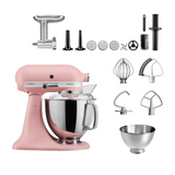 KitchenAid 4,8 L 5KSM175 Artisan Küchenmaschine Meatlover mit Ganzmetall- Fleischwolf und Spritzgebäckvorsatz