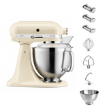 KitchenAid 4,8 L 5KSM185 Artisan Küchenmaschine Pastalover 3er Nudelwalzenset