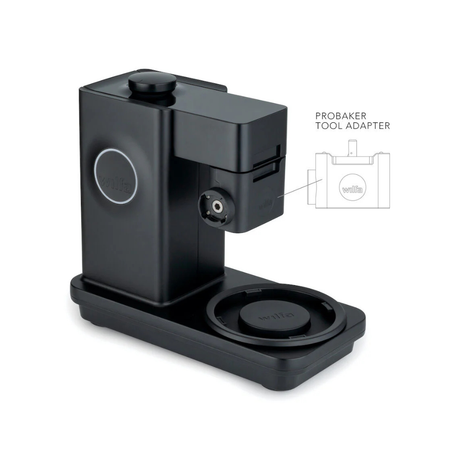 Wilfa Küchenmaschine Probaker Timer KM2BS-T70 schwarz + Tool Adapter + Messerschmidt Edelstahlfleischwolf