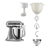 KitchenAid 4,8 L 5KSM185 Artisan Küchenmaschine Breadlover Messerschmidt Getreidemühlenvorsatz, Brotbackschüssel