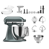KitchenAid 4,8 L 5KSM175 Artisan Küchenmaschine Meatlover mit Ganzmetall- Fleischwolf und Spritzgebäckvorsatz