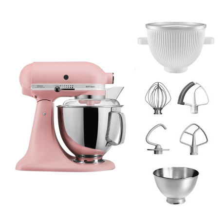 KitchenAid 4,8 L 5KSM175 Artisan Küchenmaschine Icelover mit Eiszubereiter