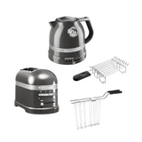 KitchenAid Artisan Frühstücksset inkl. Wasserkocher 5KEK1522, 2 Scheiben Toaster 5KMT2204 und Brötchenaufsatz
