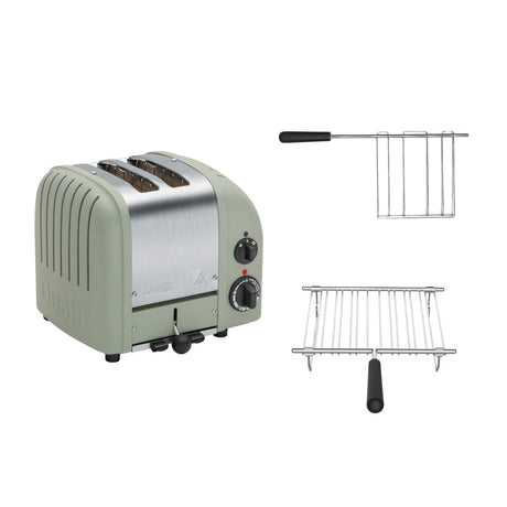 Dualit Toaster Paket 2, 2er Toaster mit Sandwichzange und Brötchenaufsatz