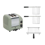 Dualit Toaster Paket 3, 2er Toaster mit zwei Sandwichzangen und Brötchenaufsatz