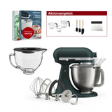 KitchenAid 4,7L 5KSM50PKVE Küchenmaschine - Artisan Plus mit GRATIS Glasschüssel
