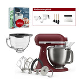 KitchenAid 4,7L 5KSM50PKVE Küchenmaschine - Artisan Plus mit GRATIS Glasschüssel
