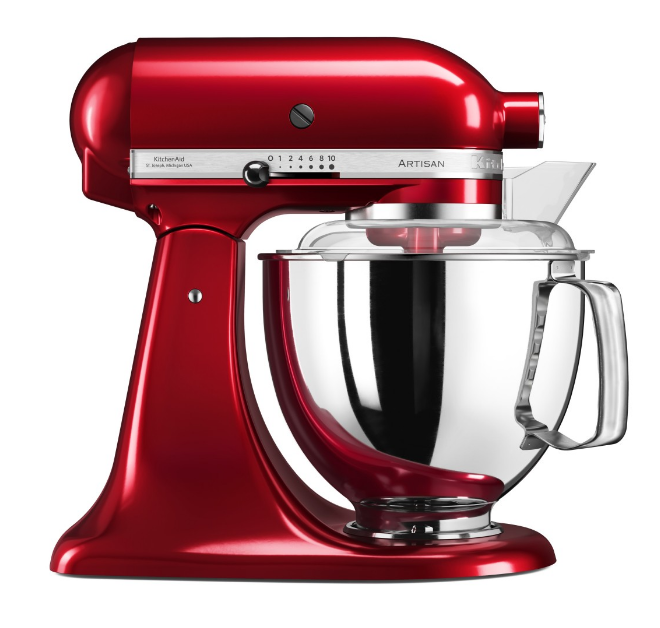 KitchenAid 4,8 L 5KSM175 Artisan Küchenmaschine Breadlover mit Messerschmidt Getreidemühlenvorsatz + Brotbackschüssel
