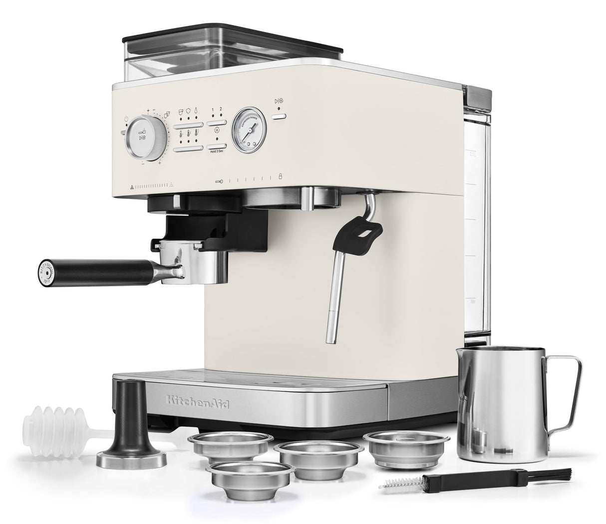 KitchenAid halbautomatische Espressomaschine mit Gratmahlwerk 5KES6551 inkl. GRATIS Illy Exploration Kit