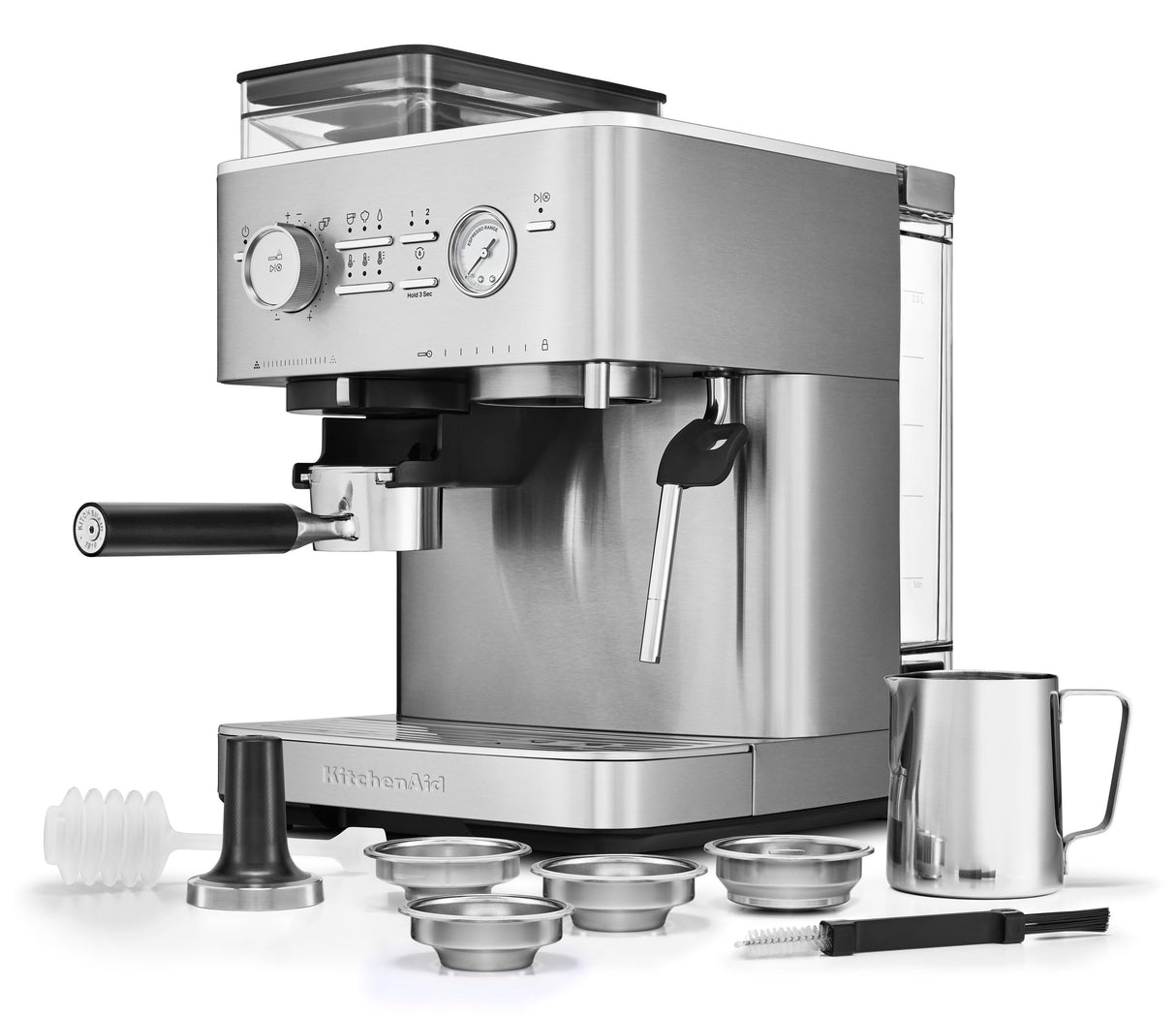 KitchenAid halbautomatische Espressomaschine mit Gratmahlwerk 5KES6551 inkl. GRATIS Illy Exploration Kit